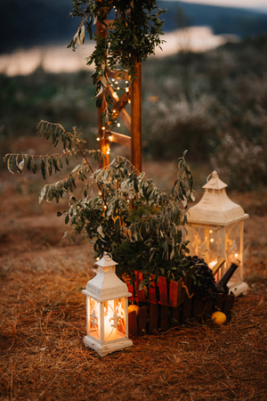 wedding decor with natural elementsの写真素材