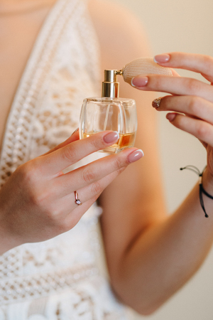 Bride's perfume at the training campの写真素材