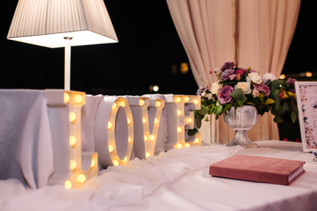 guest book of wishes for newlywedsの写真素材