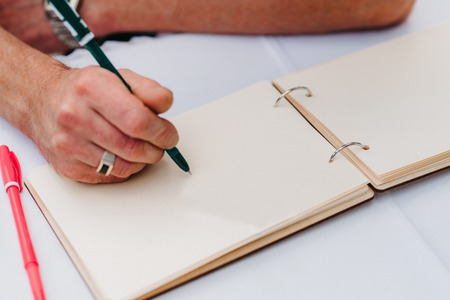 guest book of wishes for newlywedsの写真素材