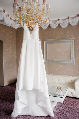 perfect wedding dress on the wedding dayの写真素材