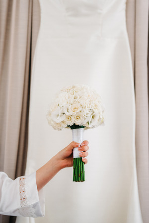 perfect wedding dress on the wedding dayの写真素材
