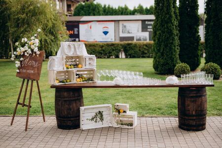 wedding decor with natural elementsの写真素材