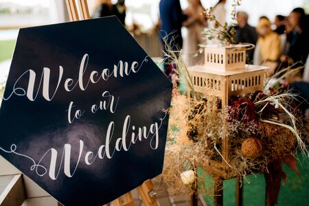 wedding decor with natural elementの写真素材