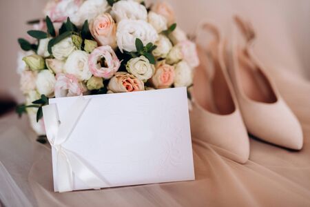 bridal bouquet of fresh flowersの写真素材