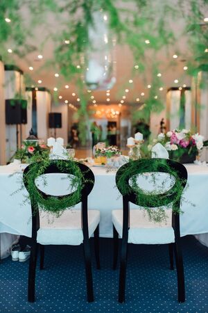 Banquet hall for weddings, banquet hall decoration, atmospheric decorの写真素材