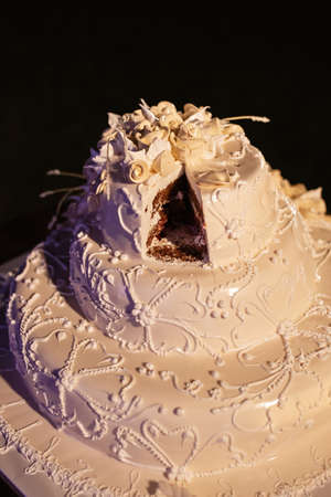 wedding cake at the wedding of the newlyweds