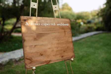 wedding decor sign welcome to the eventの写真素材