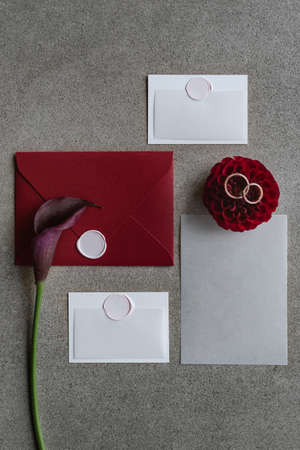 elegant wedding decorations made of natural flowersの写真素材