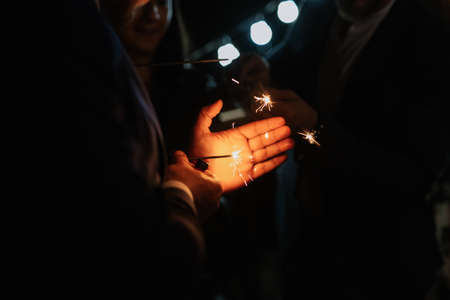 atmospheric candle decor with live fireの写真素材