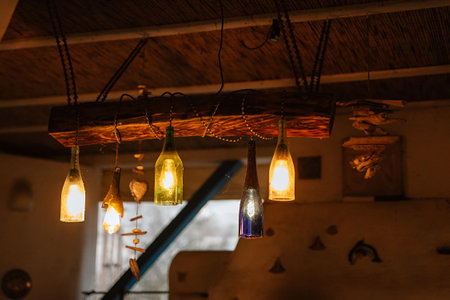 elegant wedding decorations made of natural flowers and green elementsの写真素材