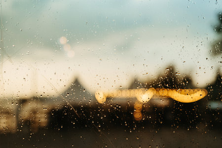 atmospheric warm light bulbs wrapped in garlands to decorate the holidayの写真素材