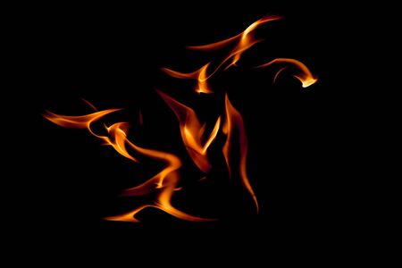 Bonfire on black background.
