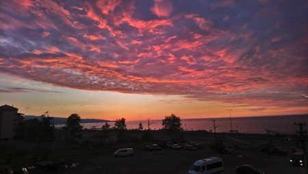 beautiful red Sky.の写真素材