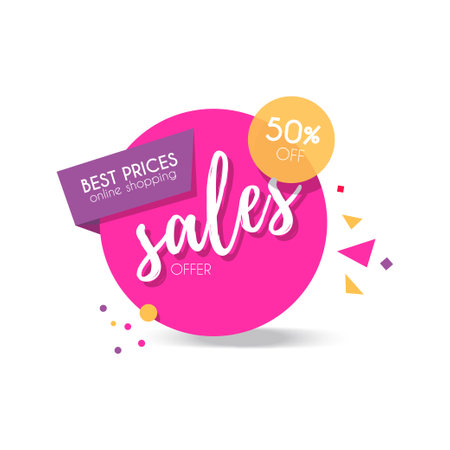 Sale banner template design, Big sale special offer. end of season special offer banner. vector illustration.のイラスト素材