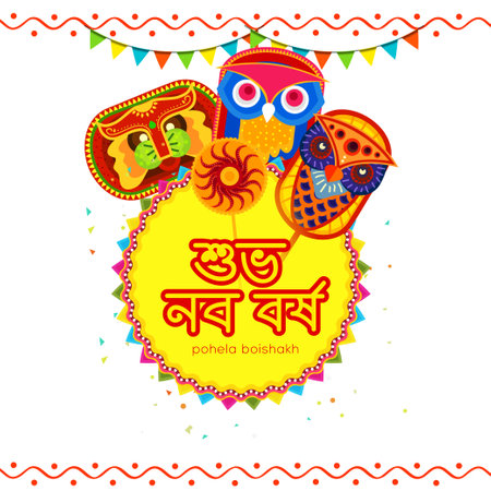 Happy Janmashtami greeting card. Vector illustration with mandala.のイラスト素材