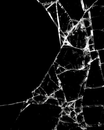 broken glass on a black background. close-up. high quality photo