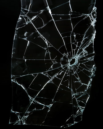 broken glass on a black background. close-up. photo for your design
