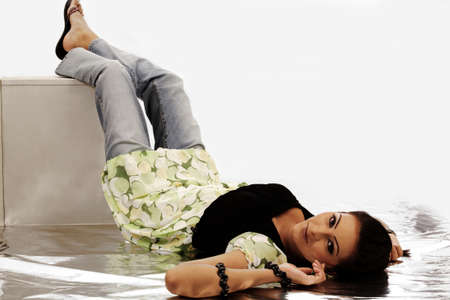 portarit of a young asian girlの写真素材