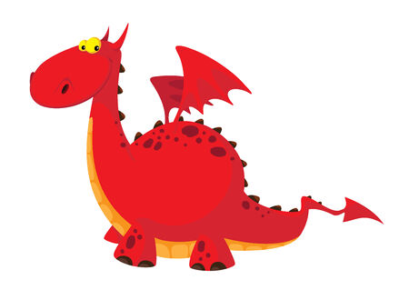 illustration of a nice dragonのイラスト素材