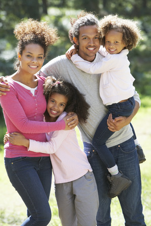 Portrait Of Family Group In Countryside Togetherの写真素材