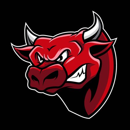 Bull Head Mascot Vectorのイラスト素材