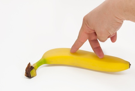 banana on the isolated backgroundの写真素材