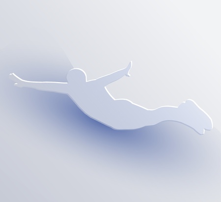 jumping personのイラスト素材