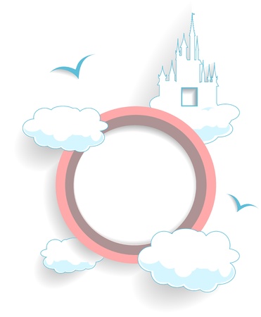 abstract cloudy circle vectorのイラスト素材