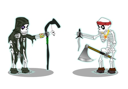 skeletons vectorのイラスト素材