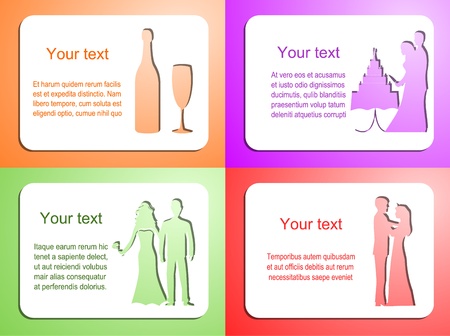 wedding set vectorのイラスト素材