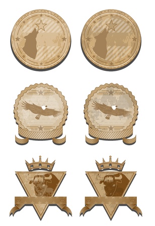 Badges vector setのイラスト素材