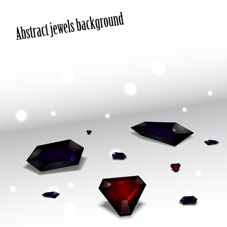 abstract jewel vector setのイラスト素材