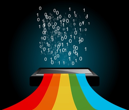 digital rainbow vectorのイラスト素材