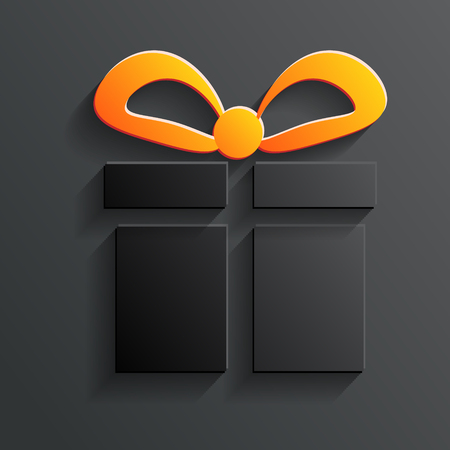 Gift icon with shadowのイラスト素材