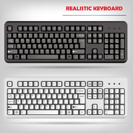 Realistic computer keyboard vectorのイラスト素材