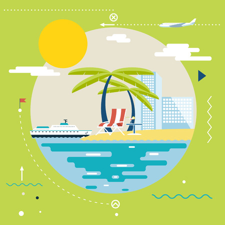 Planning Summer Vacationのイラスト素材