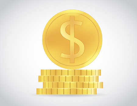 Coins illustrationのイラスト素材