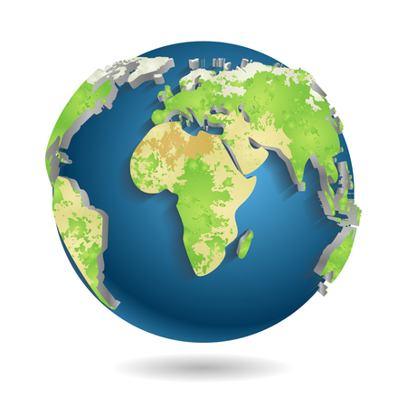 3d World Map Background Isolated Vector illustrationのイラスト素材