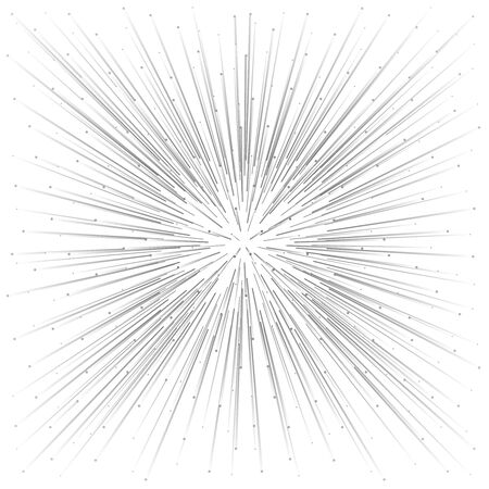 Explosion particle emission geometric design template abstract vector illustrationのイラスト素材