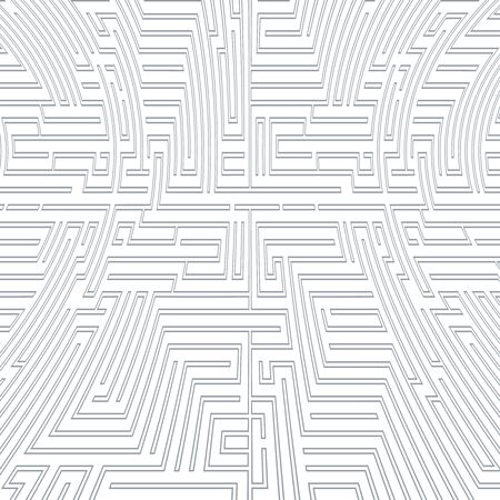 Intricacy labyrinth maze seamless pattern background design template vector illustrationのイラスト素材