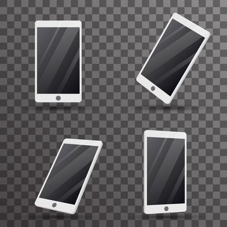 Mobile phone touch screen smartphone template vector illustrationのイラスト素材