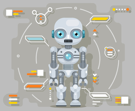 Robot artificial futuristic intelligenceのイラスト素材