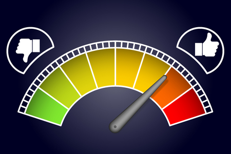 Like measurement meter dashboard arrow vector illustrationのイラスト素材