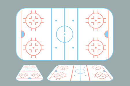 Hockey field isometric flat design vector illustrationのイラスト素材