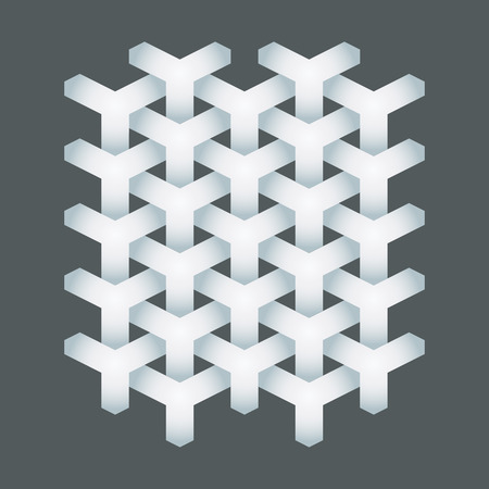 Ethnic abstract geometric background pattern texture 3d paper art design vector illustrationのイラスト素材
