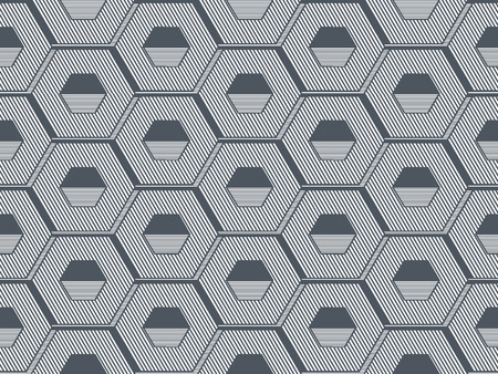 Honeycomb hexagon abstract seamless geometric pattern vector illustrationのイラスト素材