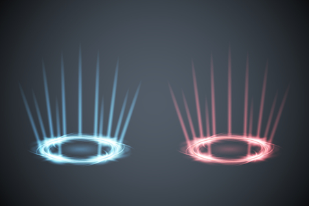Glow scene rays energy conflict game versus screen action fight competition vector background graphic illustrationのイラスト素材