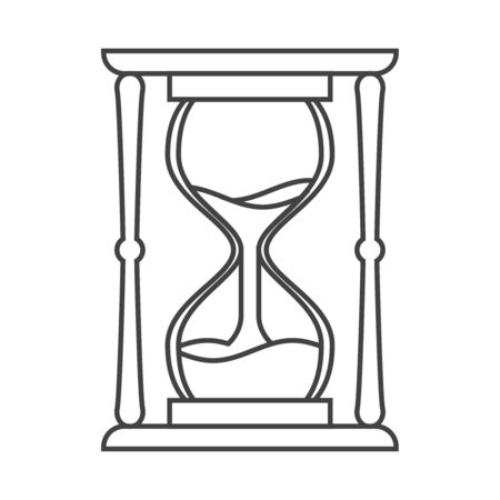 Lineart sand hourglass time leak concept designのイラスト素材