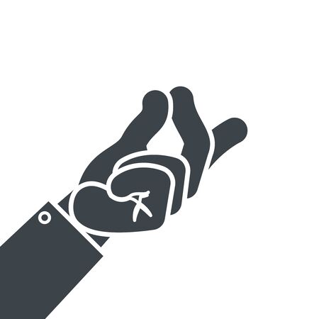Hand gesture finger snap icon vector illustrationのイラスト素材